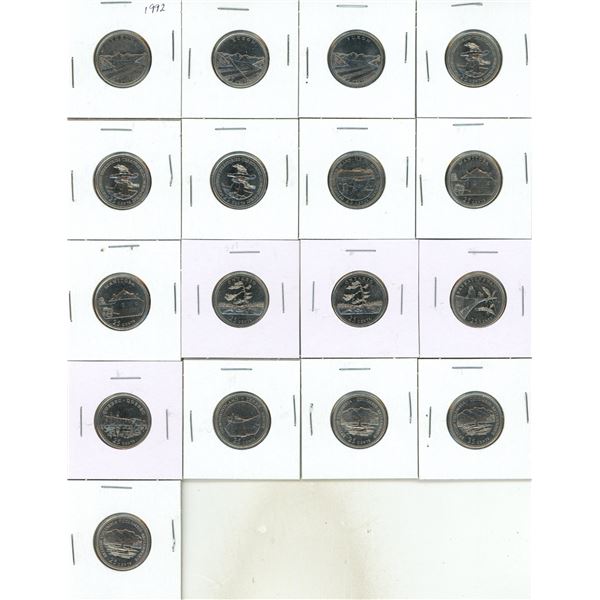 1992 Canada 125th Anniversary series quarters, which celebrated the 125th anniversary of Canadian Co