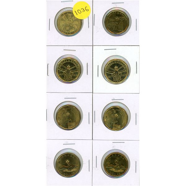 Lot of Proof Like Canadian Special One Dollars. (Total 8 Coins)