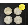 Image 1 : (2) 1953 and (2) 1955 Canada Silver 25 Cents.