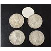 Image 2 : (2) 1953 and (2) 1955 Canada Silver 25 Cents.