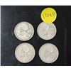 Image 1 : (3) 1956 and 1955 Canada Silver 25 Cents.
