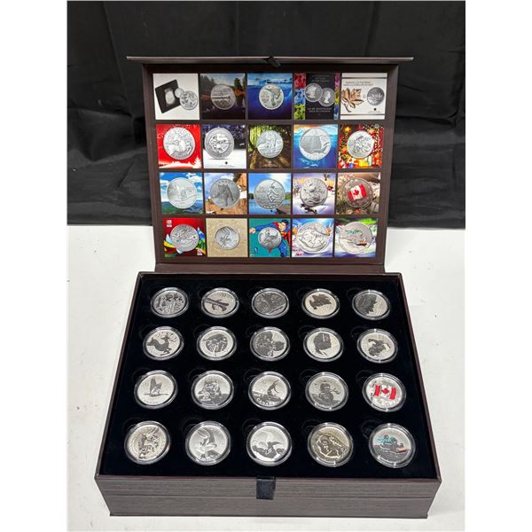 Complete set is the 2011–2015 Canadian $20 for $20 and $25 for $25 Fine Silver 20-Coin Coll