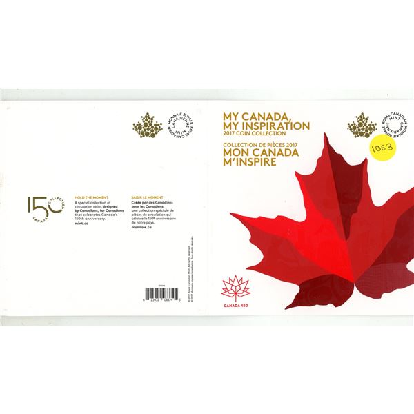2017 "My Canada, My Inspiration" 150th Anniversary coin collection.