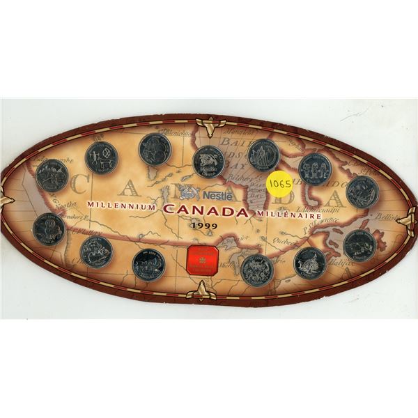 1999 Canada Millennium Oval 13-Piece Coin and Medallion Set.