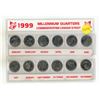 Image 1 : 1999 Canadian Millennium 12-Quarters Collection Set.