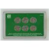 Image 2 : Vintage American Frontier Nickel Set featuring six classic US Buffalo (Indian Head) nickels housed i