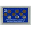 Image 2 : Vintage World War II Lincoln Penny Series display case featuring 1943 steel cents and 1944–