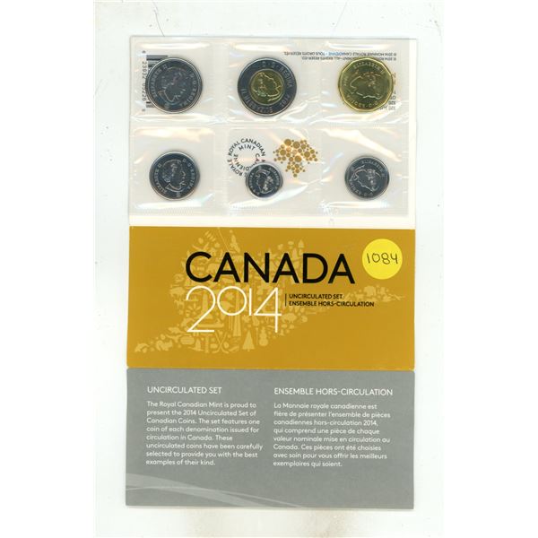 2014 Canada Uncirculated Set issued by the Royal Canadian Mint.