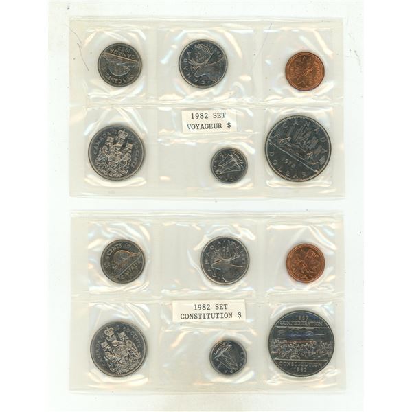 1982 Voyageur & Constitution Dollar Set.