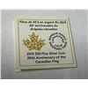 Image 4 : 2015 $50 Fine Silver Coloured Rectangular Coin – 50th Anniversary of the Canadian Flag issu