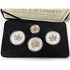 Image 3 : Legacy of Liberty Pure Silver Commemorative Coin Set, featuring three 1 oz silver maple leaf coins w
