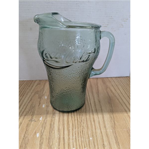 Vintage glass Coke pitcher