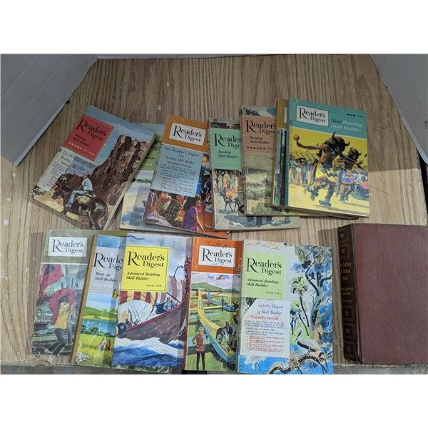 Vintage books, Readers digest skill builders and 1920 "The Valley Of Silent Men"