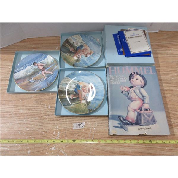 (3) Royal Doulton Plates and Hummel Collector Guide and Illustrated Reference