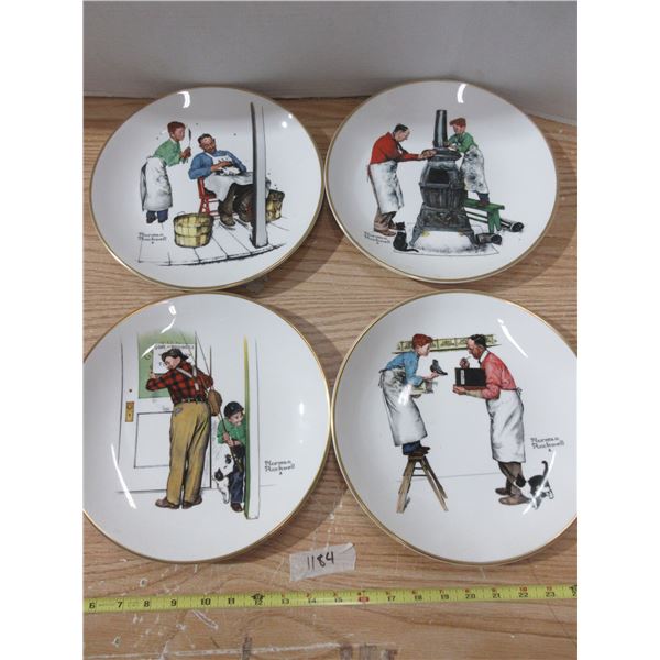 (4) 1979 Limited Edition Norman Rockwell Collector Plates