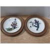 Image 3 : (4) Norman Rockwell Decortaive Plates in Wooden Frame
