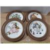 Image 1 : (4) Norman Rockwell Decortaive Plates in Wooden Frame