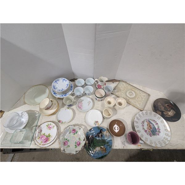 Mixed dishes, décor, china etc,