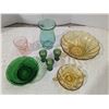 Image 1 : Colored glass dishes lot