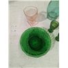 Image 2 : Colored glass dishes lot