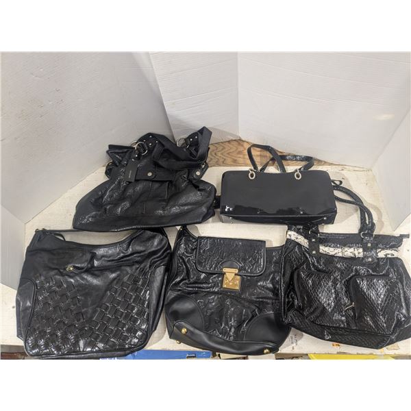 5 black purses