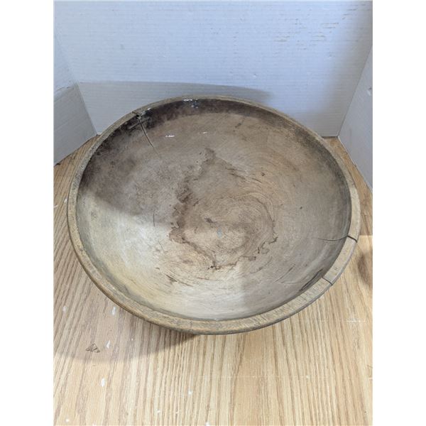 Antique butter bowl, 15"