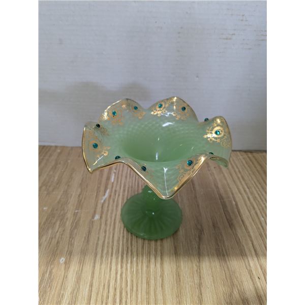 Decorative Carnival glass fruit bowl