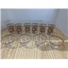 Image 1 : Vintage glass, Mandella pattern, tumblers and bowls