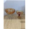 Image 1 : 2 orange glass bowls