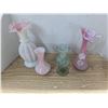Image 1 : 4 blown glass vases