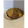Image 1 : Amber/brown glass fruit bowl, 11"