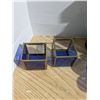 Image 3 : Blue glass, candle holders and bottles