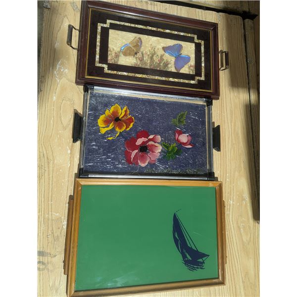 3 serving trays, approx 12x20"