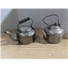 Image 1 : 2 vintage metal stovetop kettles