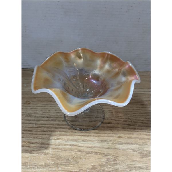 Carnival glass bowl