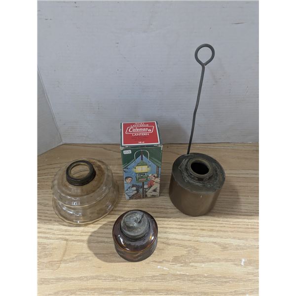 Lantern parts and Avon cologne lantern in original box
