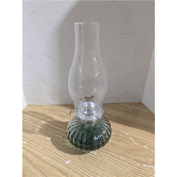 Vintage kerosene lamp, clear glass