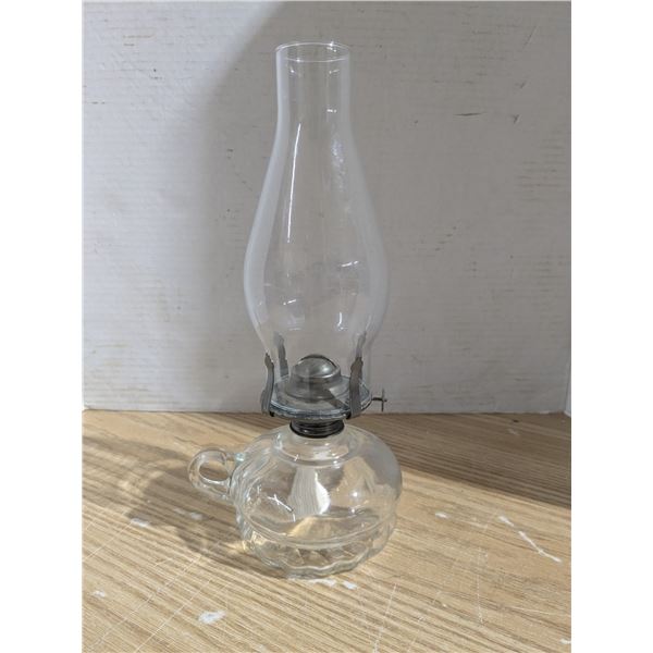 Vintage kerosene lamp, clear glass