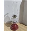 Image 1 : Vintage kerosene lamp, painted, dogs