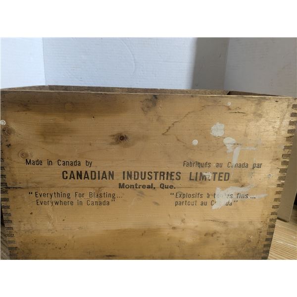 Vintage wooden dynamite crate