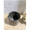 Image 3 : Vintage bottles, 4" brass pail, stone candle holders