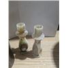 Image 4 : Vintage bottles, 4" brass pail, stone candle holders
