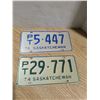 Image 1 : 1974 and 1976 Saskatchewan license plates