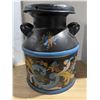 Image 1 : Hand painted vintage metal milk can, 5 gallon