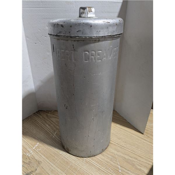 Prince Albert Creamery Co dairy can, 10"x21"