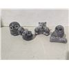 Image 1 : 4 stone carvings - owls