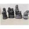 Image 1 : 4 stone carvings - eskimos