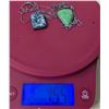 Image 2 : 925 "sterling" silver necklaces, with agate pendants, 15.5g