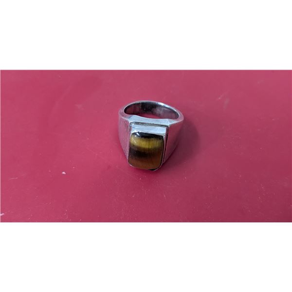 925 Silver ring with Tiger Eye, 17.8g