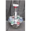 Image 1 : Chrome Liquor Pump Dispenser With Glass